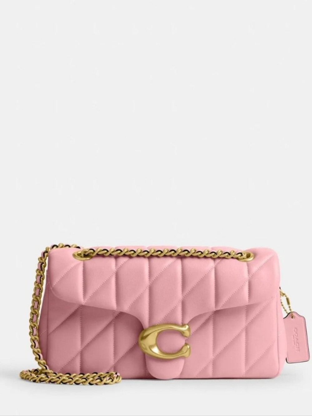 Quilted Tab26 Initials Snap Flap Mini Crossbody Blush Or BLACK